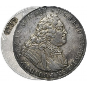 Augustus III of Poland, 2 Thaler Dresden 1737 FWôF - NGC AU58 - RARE