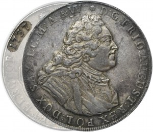 Augustus III of Poland, 2 Thaler Dresden 1737 FWôF - NGC AU58 - RARE