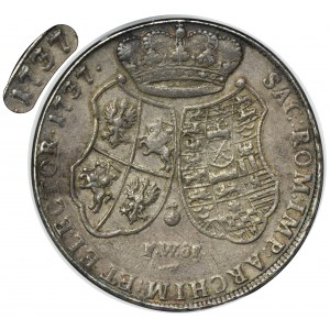 Augustus III of Poland, 2 Thaler Dresden 1737 FWôF - NGC AU58 - RARE