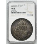 Augustus III of Poland, 2 Thaler Dresden 1737 FWôF - NGC AU58 - RARE