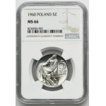5 złotych 1960 Rybak - NGC MS66