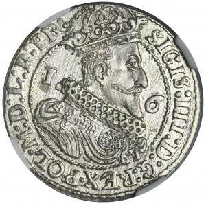 Sigismund III Vasa, 1/4 Thaler Danzig 1625 - NGC MS62 - PR: