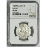 Sigismund III Vasa, 1/4 Thaler Danzig 1625 - NGC MS62 - PR: