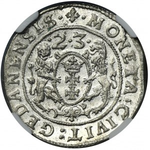 Sigismund III Vasa, 1/4 Thaler Danzig 1623 - NGC MS61 - PR•