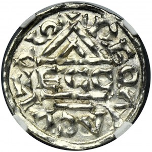 Allemagne, Bavière, Ratisbonne, Henri II le carrier, Denier - NGC MS63