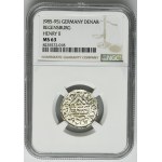 Allemagne, Bavière, Ratisbonne, Henri II le carrier, Denier - NGC MS63