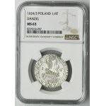 Sigismund III Vasa, 1/4 Thaler Danzig 1624/3 - PR• - NGC MS63