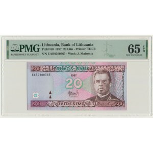 Lithuania, 20 Litu 1997 - PMG 65 EPQ