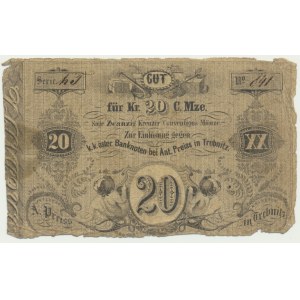 Autriche, Trebenice, 20 krajcars 1849