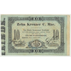 Austria, Komotau, 10 Kreuzers 1849