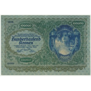 Autriche, 100 000 couronnes 1922