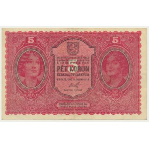 Czechoslovakia, 5 Korun 1919