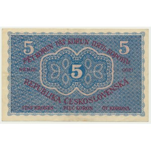 Czechoslovakia, 5 Korun 1919