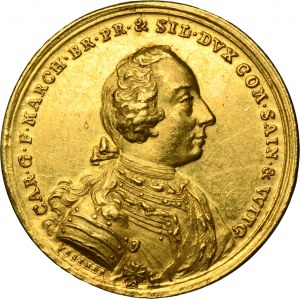 Germany, County of Sayn-Altenkirchen, Karl Wilhelm Fiedrich, 2 Ducats Schwabach 1741 - VERY RARE
