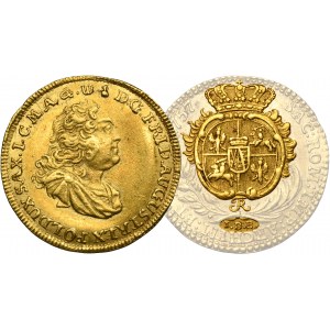 Augustus III of Poland, Ducat Dresden 1757 IDB