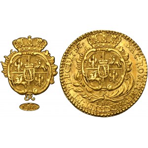 Augustus III of Poland, Ducat Dresden 1757 IDB