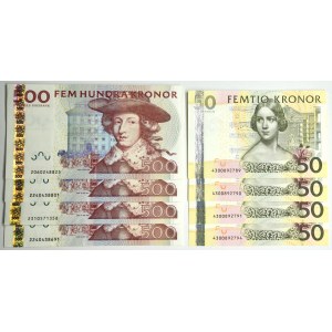 Sweden, 50-500 Kronor (2001-14) (8 pcs.)