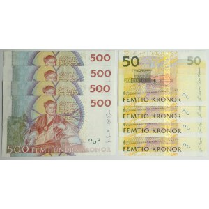 Sweden, 50-500 Kronor (2001-14) (8 pcs.)