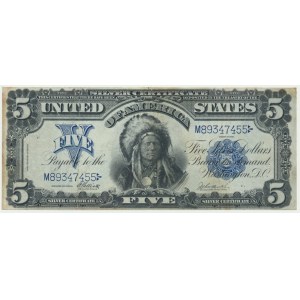 USA, Certificat en argent, $5 1899 - Elliott et Burke