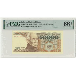 50.000 złotych 1989 - AA - PMG 66 EPQ