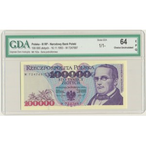 100 000 PLN 1993 - W - GDA 64 EPQ