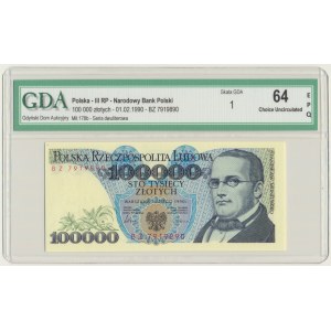 100.000 złotych 1990 - BZ - GDA 64 EPQ