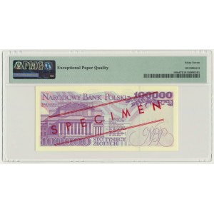 100.000 złotych 1993 - WZÓR - A 0000000 - No.0718 - PMG 67 EPQ