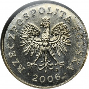 PRÓBA MIEDZIONIKIEL, 5 groszy 2006 - NGC MS63 - BARDZO RZADKIE