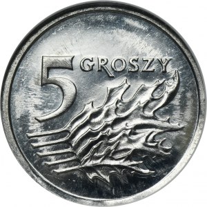 PRÓBA ALUMINIUM, 5 groszy 2006 - NGC MS63 - BARDZO RZADKIE