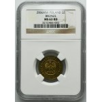 PRÓBA BRĄZ, 2 złote 2006 - NGC MS63 RD - BARDZO RZADKIE