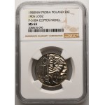 PRÓBA MIEDZIONIKIEL, 20 złotych 1980 Łódź 1905 - NGC MS65
