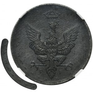 Kingdom of Poland, 10 pfennig 1917 - NGC MS64 - DESTRUCT