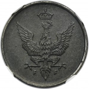 Kingdom of Poland, 1 pfennig 1918 - NGC MS65