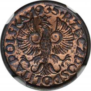 1 grosz 1935 - NGC MS64 RB
