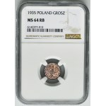 1 grosz 1935 - NGC MS64 RB