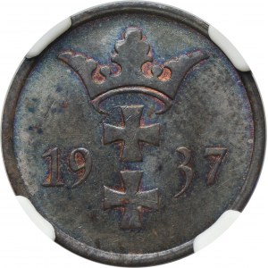Free City of Danzig, 2 pfennig 1937 - NGC MS63 BN