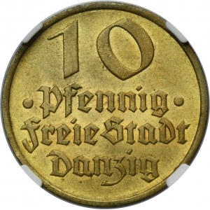 Free City of Danzig, 10 pfennig 1932 - NGC MS64