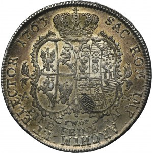 Augustus III of Poland, Thaler Dresden 1763 FWôF - PIĘKNY