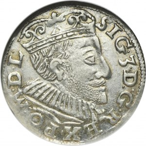 Sigismund III Vasa, 3 Groschen Posen 1591 - wide head