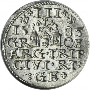 Stephen Bathory, 3 Groschen Riga 1585