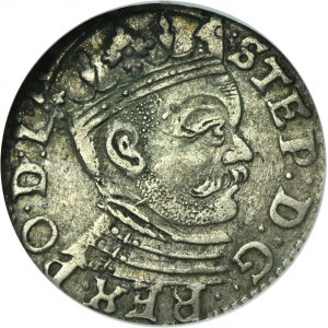 Stephen Bathory, 3 Groschen Riga 1585