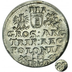 Sigismond III Vasa, Trojak Poznań 1588 - RARE, date à droite