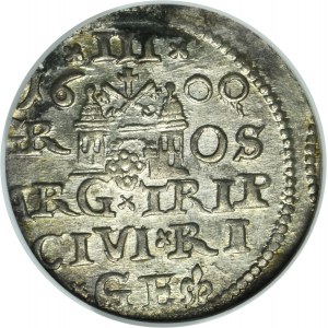 Sigismund III Vasa, 3 Groschen Riga 1600 - RARE