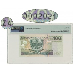 100 złotych 1994 - ZA 0002021 - PMG 66 EPQ - seria zastępcza - RZADKA