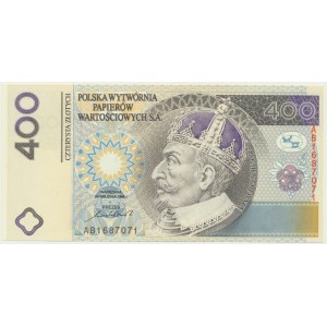 PWPW, 400 zlotých 1996 - AB -