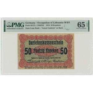 Posen, 50 Kopecks 1916 - short clause (P2d) - PMG 65 EPQ