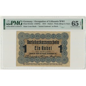 Posen, 1 Ruble 1916 - short clause (P3c) - PMG 65 EPQ