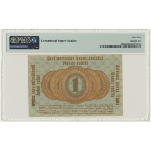 Posen, 1 Ruble 1916 - short clause (P3c) - PMG 65 EPQ