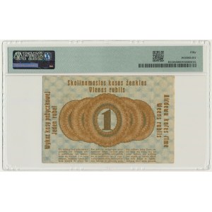 Posen, 1 Ruble 1916 - long clause (P3a) - PMG 50 - RARE