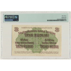 Posen, 3 Rubel 1916 - C - long clause (P4a) - PMG 53 - RARE